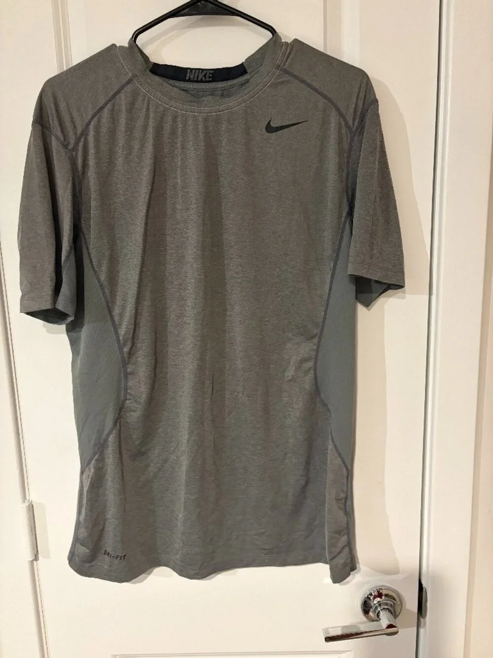 Large Gray Men's Gray Nike Pro Combat Dri-Fit